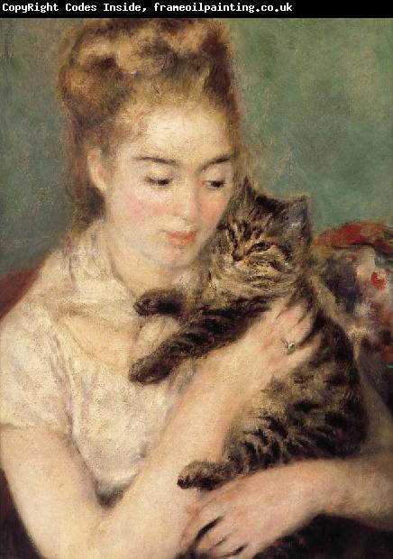 Pierre-Auguste Renoir Woman with a Cat